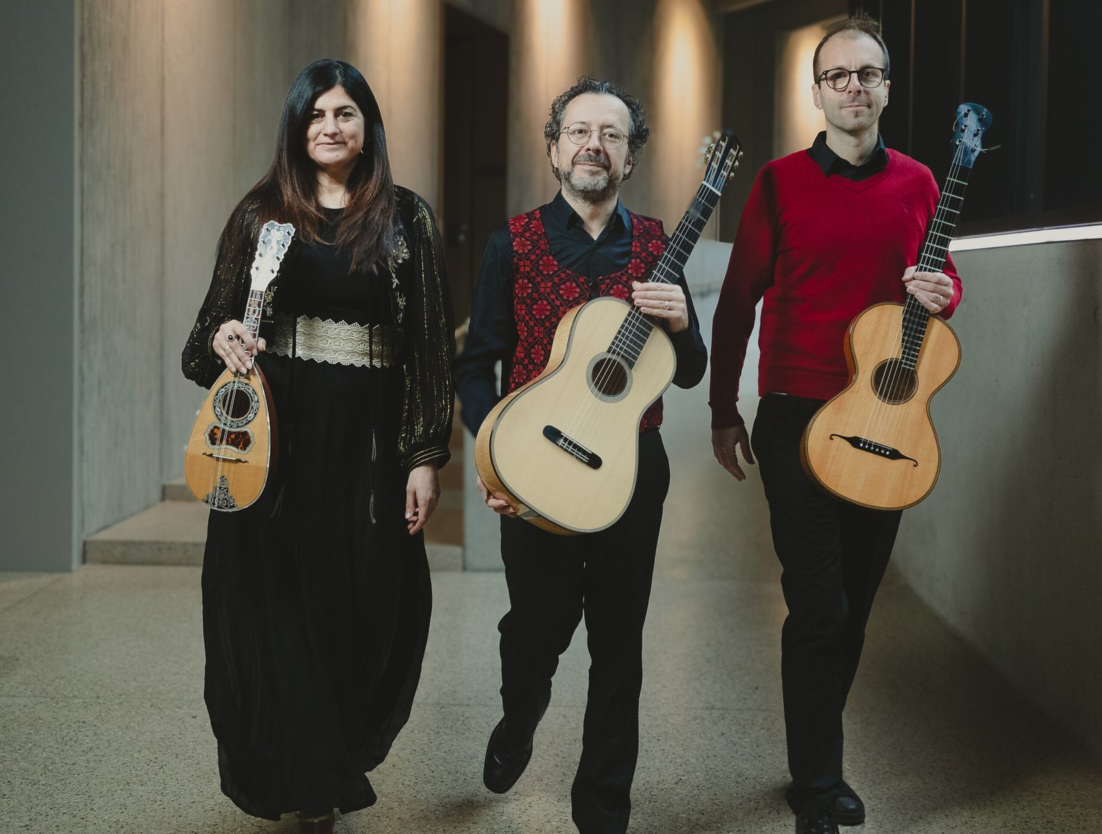 Photo avec des musiciens - guitariste et mandoliniste.